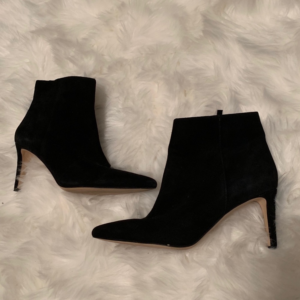 Sam Edelman black suede heeled ankle booties
